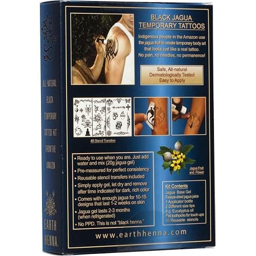 Organic Jagua Black Temporary Tattoo and Body Painting Premium Kit thumbnail 2