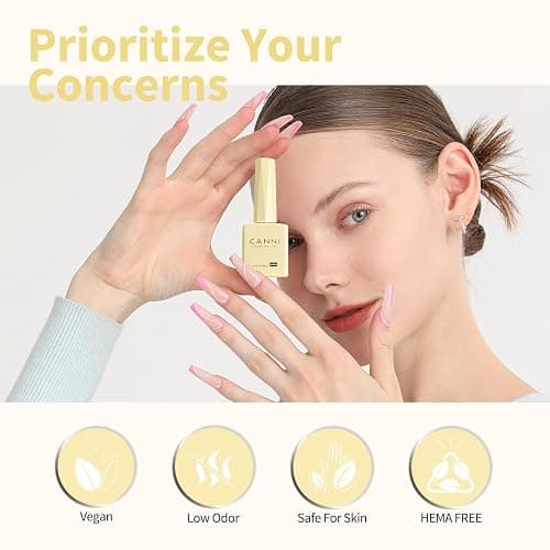CANNI Pastel Yellow Gel Nail Polish, 1Pcs Pale Light Yellow Gel Polish Butter Neon Color High Gloss Soak Off U V Nail Manicure Salon DIY thumbnail 6
