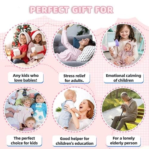 GiggleBabble Realistic Reborn Baby Doll - 17 Inch Full Silicone Doll & Lifelike - Cherished Companion and Excellent Gift for Kids - Christmas & New Year Present thumbnail 9