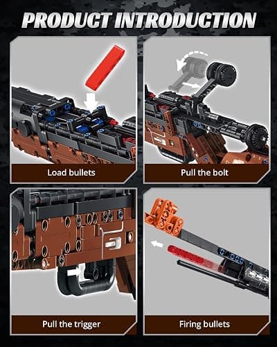 Nueris 1:1 98K Building Blocks Sets - 1206 PCS Model Collection Toy Building Bricks Set - Simulation Militarily Toy Lovers for Kids and Adults Gift thumbnail 3