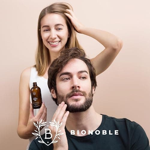 BIONOBLE Huile de Jojoba Bio Pressée à Froid 100% Pure - Équilibre le Sébum, Adoucit, Anti-Acné - Huile Jojoba Cheveux, Visage et Corps - Vegan Oil - Flacon Verre avec Pompe et Pipette - 50ml thumbnail 7