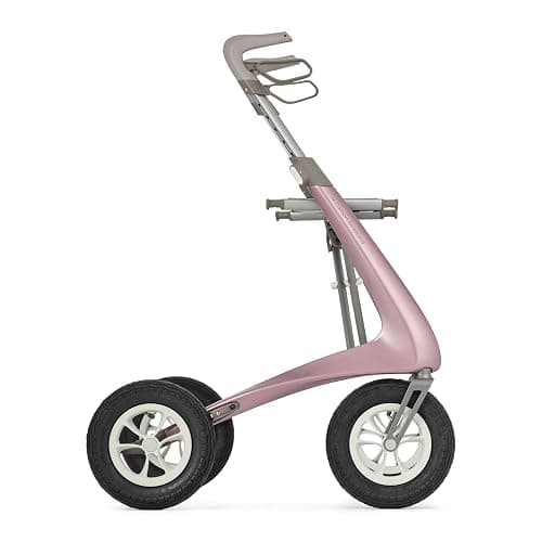 byACRE Carbon Overland All Terrain Rollator Walker for Seniors - Carbon Walker with Seat & Air-Filled Pneumatic Tires - Ultralight (14.8 lbs) - Foldable Outdoor & Indoor Walker - 1 Size, 4 Colors - Image 1