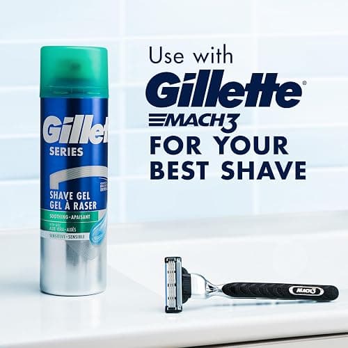 Gillette Series 3X Action Shave Gel, Sensitive Twin Pack, 7 Oz (Pack of 2) thumbnail 6