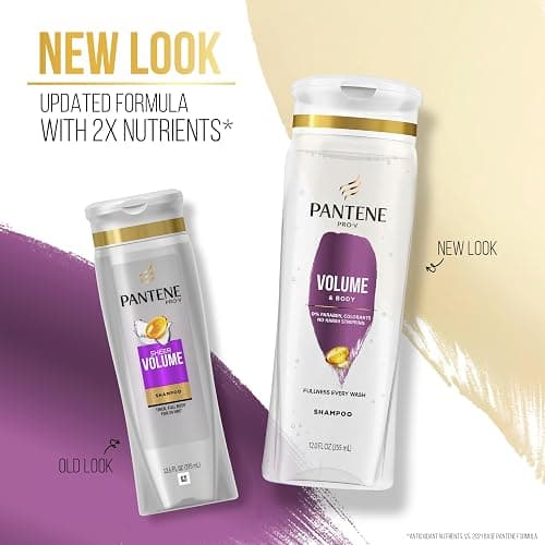 Pantene PRO-V Volume & Body Shampoo, 12.0oz thumbnail 2