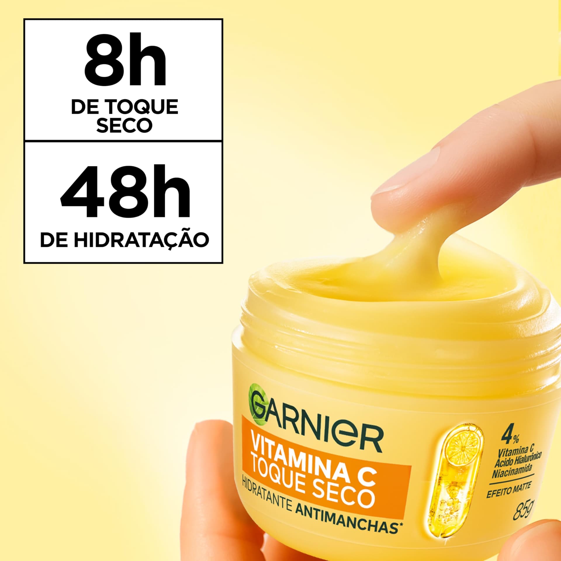Garnier, Gel Creme Hidratante Facial Antimanchas Toque Seco, com Vitamina C, Niacinamida e Ácido Hialurônico, Controla a Oleosidade e Uniformiza a Pele, 85g thumbnail 7
