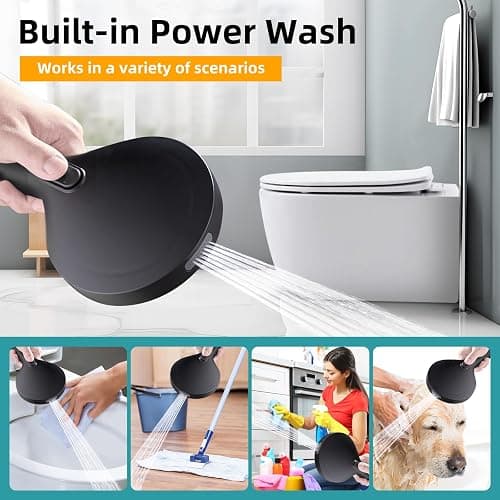 Cobbe Filtered Shower Head, High Pressure 9 Spray Mode Handheld Shower Head with Filter Built-in Power Wash with Hose and Water Softener for Hard Water Remove Chlorine, Matte Black thumbnail 4
