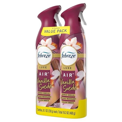 Febreze Air Mist, Air Freshener Spray, Odor Fighting Room Spray, Deodorizer for Home Bathroom Kitchen Office Apartment Dorm Room Classroom, Vanilla Suede, 8.1oz, 2ct thumbnail 12