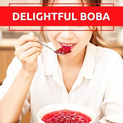 Fanale Watermelon Popping Boba Pearls, Vegan, Non GMO, Gluten Free, Fat Free, Perfect for Bubble Tea, Smoothies, Ice Cream, Desserts, and Beverages. thumbnail 8