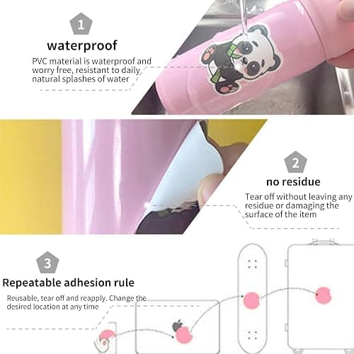 74Pcs Cute Anime Stickers, Cute Cartoon PVC Movie Decals, Perfect for Laptop, Phone Case, Helmet, Water Bottle, Travel Case, Guitar, Ideal Gift for Kids and Adults thumbnail 7