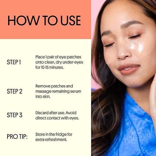 Winky Lux Wakey Wakey Hydrogel Eye Patches – Cooling Under Eye Patches for Puffiness, Dark Circles & Bags, Infused with Caffeine, Vitamin C & Hyaluronic Acid thumbnail 4