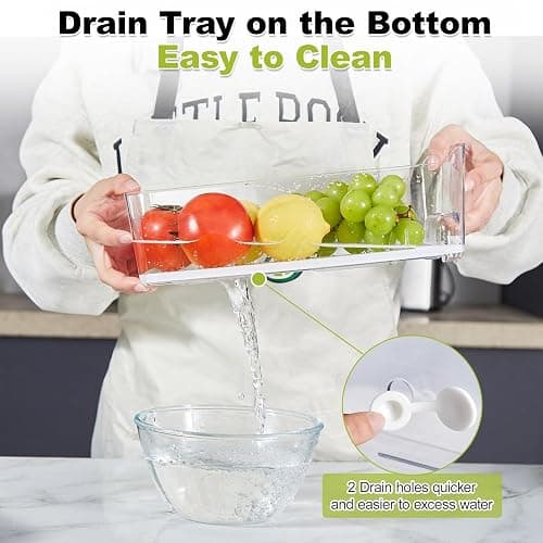 Refrigerator Drawer Organizer Bins thumbnail 4
