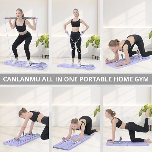 JANUA Pilates Board - Pilates Reformer Set, Multi-Purpose Foldable Pilates Reformer Board for Home, 5 in 1 Pilates Sliding Board thumbnail 4