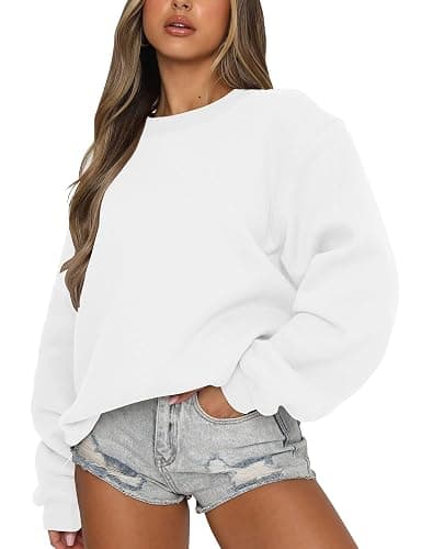 Orchidays Women's Casual Crewneck Sweatshirt Long Sleeve Loose Fitting Pullovers Fall Tops - Image 1