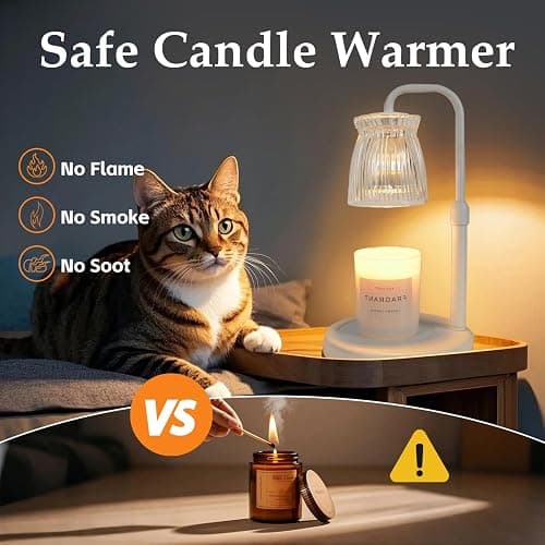 Shering Candle Warmer Lamp with Timer Dimmable, Gift Box, Gifts for Her, Birthday Gifts for Women, House Warming Gift New Home Decor, Wax Melt Warmer for Scented Jar Candles thumbnail 3