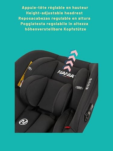 NANIA Rimini, Siège auto bébé ceinturé, 0-87 cm R129 i-Size, dès la naissance à 13 kg, Groupe 0+, Appuie-tête réglable, Protection Latérale, insert lombaire et de réduction thumbnail 4
