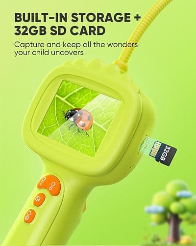 IWOBAC 2.6FT Borescope Snake Camera Toy with Light & 32GB SD Card for Kids Science Educational STEM Toys for Outdoor Camping Nature Exploration Birthday Gift for 4 5 6 7 8 9 10 12 Years Old Boy Girls thumbnail 3