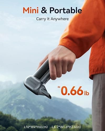 WOLFBOX MF100 Electric Air Duster-150000RPM Super Power Cordless Air Duster, Rechargeable Brushless Motor Durable Blower, 3-Gear Adjustable Dust Blower for Computer, Keyboard, Outdoor, House and Car thumbnail 7