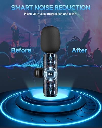 Caiord Professional Wireless Mini Microphone for iPhone, iPad, Android Phone, Cordless Omnidirectional Lavalier Lapel Mic, Plug-Play Microphone for Interview Video Podcast Vlog YouTube thumbnail 3