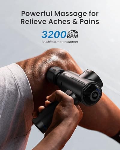 RENPHO Thermacool Massage Gun Deep Tissue with Heat and Cold Head, Handheld Muscle Massager with Carry Case, Percussion Body Muscle Masajeador for Men Women Athletes, Active thumbnail 5