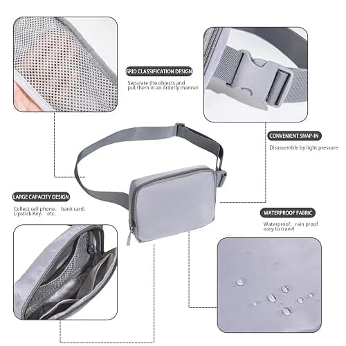 Belt bag Fanny pack crossbody bags for women Everywhere belt bag (Grey) thumbnail 4
