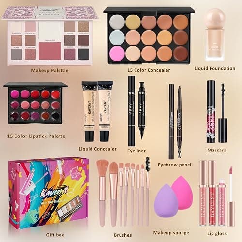Makeup Kit Makeup Set for Women Teens full Kit Makeup Kits for Teenagers Eyeshadow Foundation Makeup Gift Sets for Teen Girls Women Christmas Gifts thumbnail 2