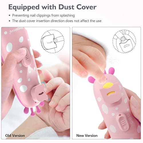 Baby Nagelfeile Elektrisch,Megainvo Baby Nagelscheren Nagelpflegeset Elektrische Nagelfeile Baby Erstausstattung Neugeborene Baby Nail Trimmer Elektrische Baby Nageltrimmer Maniküre Pediküre Set - Rosa thumbnail 7