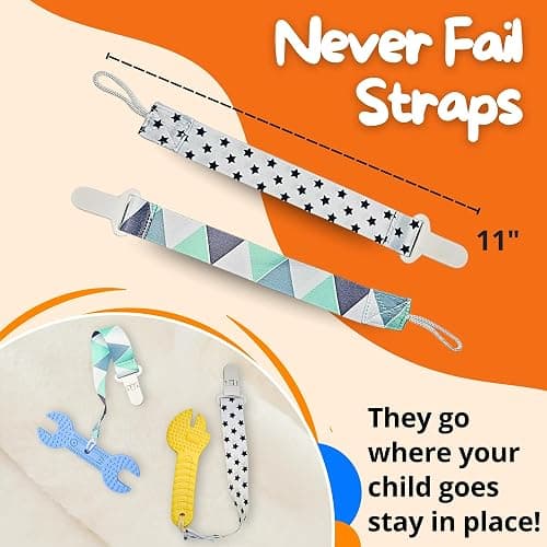 LaNoah Toys Infant Teething Tools Set: Includes 2 Clips! Soft BPA Free Teething Toys, 5 Piece Construction Set, Baby Boy Essentials Einstein, Gift for Infant Toddler Boy Girl thumbnail 4
