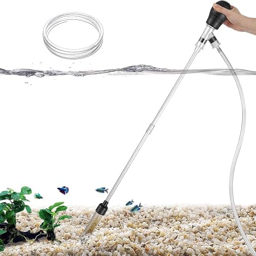 Carefree Fish Small Aquarium Gravel Vacuum Sand Cleaner Tank Water Changer | Silicone Airbag,ABS Material Sturdy & Durable,6Ft Hose,(for 3~8Gal Tank) 2026 New Upgrade Version - Image 1