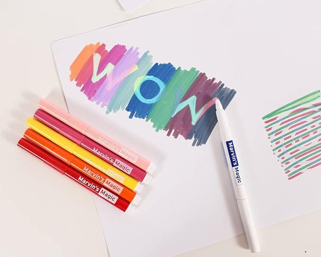 Marvin's Magic - Original x 25 Amazing Marker Pens - Color Changing Magic Pen Art - Create 3D Lettering or Write Secret Messages - Includes 25 Colour Changing Pens thumbnail 2