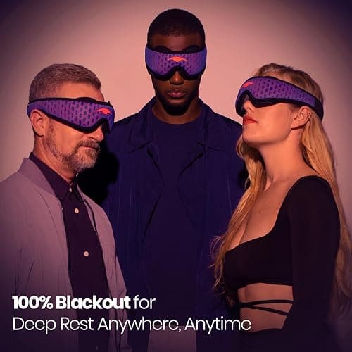 Manta Pro Sleep Mask - 100% Light Blocking Sleep Mask for Side Sleepers, Breathable and Comfortable, Spacious & Zero Pressure for Long Lashes, Perfect for Sleep/Travel/Nap/Shift Work thumbnail 2