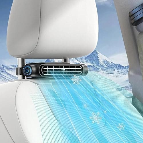 Car Seat Fan for Driver & Backseat - 2026 Upgraded Mini Portable USB Back Cooling Fan Kids Baby Quiet headrest Neck Fan Accessories with 3 Adjustable Wind Speeds for Almost Vehicle Jeep Van RV Truck - Image 1
