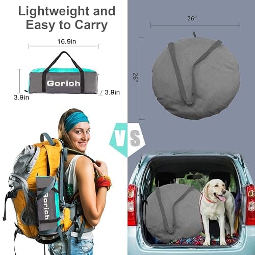 Gorich Beach Tent Sun Shelter for 3/4/6/8/10 Person with UPF 50＋ UV Protection, Lightweight & Easy Setup Beach Shade Canopy, Portable Beach Shade Tent Beach Cabana thumbnail 4