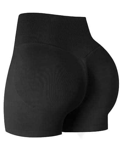 ATHVOTAR Workout Gym Shorts Women, High Waisted Seamless Butt Lifting Scrunch Butt Sports Shorts - Image 1