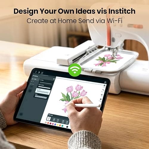 PooLin EOC03(2in1) Sewing and Embroidery Machine 4"x4" & 4"x9.25" Embroidery Size, 130 Built-in Designs 207 Sewing Stitches, 4.3" Touch Screen with WiFi Transfer, Includes Full Kits 1-on-1 Training thumbnail 7