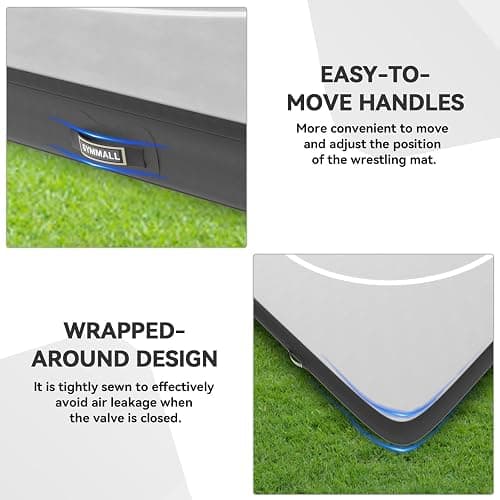 GYMMALL Wrestling Mat Inflatable 5FT/6.6FT/10FT/13FT/16.5FT, Foldable 4" Thick Jiu Jitsu Mats for Home Outdoor Indoor, Waterproof PVC Mat for Gymnastics, Water Yoga, PE Training, BJJ, MMA, Grappling thumbnail 4