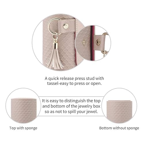 Vlando Viaggio Small Jewelry Case Box, Travel Essential Accessories for Women, Gifts for Travelers Couples Mom Friends, Bridesmaid thumbnail 9