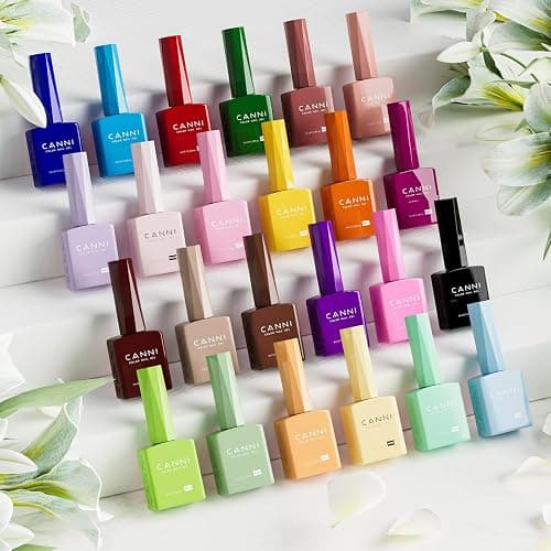 CANNI CC1 30Pcs 9ML Hema-free Gel Nail Polish Set, Black Pink Nude Red Blue Green Gel Polish Kit Color Soak Off LED Nail Gel Polish Set Nail Art Starter Manicure Salon DIY at Home thumbnail 6