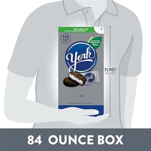 YORK Dark Chocolate Peppermint Patties, Candy Bulk Box, 84 oz (175 Pieces) thumbnail 4