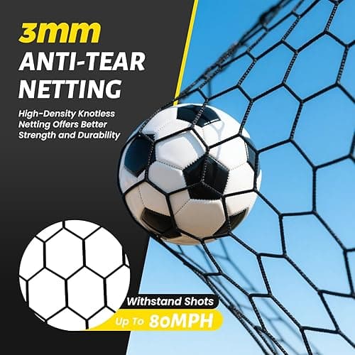 NAIZEA Soccer Goals - 24x8/21x7/18x7/12x6/16x7/10x6/8x6/6x4FT Soccer Goals for Backyard - Metal Soccer Goal for Youth Adult - Multiple Sizes Colors- Perfect for Games Indoor Outdoor thumbnail 7