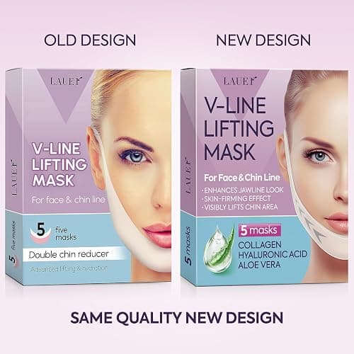 V Shaped Contouring Face Mask Line Shaping Lifting Belt Neck Reduction Jawline Shaper Lift Up Tape Enhancer Patch Firming Tightening Skin Chin Collagen Hyaluronic Acid Stocking Stuffers Women 5 pcs thumbnail 3