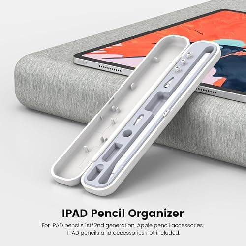 MOGOOD Carrying Case, Pencil Case for Apple Pencil 1st Generation/Apple Pencil 2nd Generation Case Holder, White with Grey Inner Liner thumbnail 3