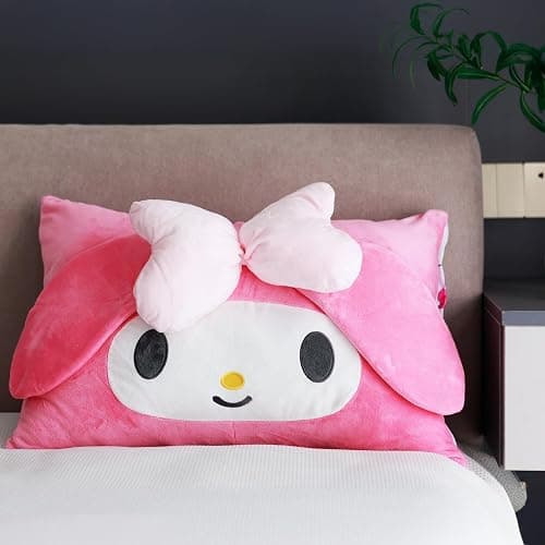 Kawaii Pillowcase,Cotton Pillowcases,Cute Pillow,Pink Bow Pillow Girl Plush Pillow Slips,for Dormitory Decorative Bedroom Livingroom thumbnail 8