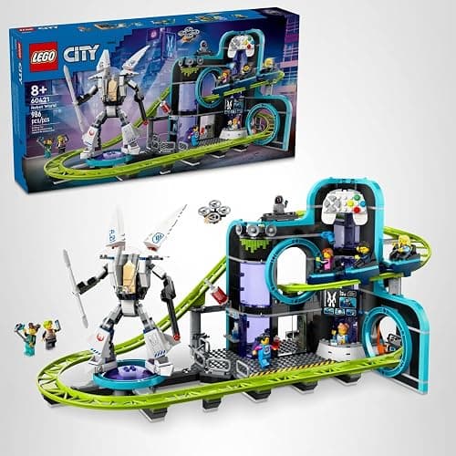 LEGO City Robot World Roller Coaster Building Set - Kids Engineering Toy with Posable Mech Suit for Boys & Girls, Ages 8+ - Gift Ideas for Christmas - 60421 thumbnail 7