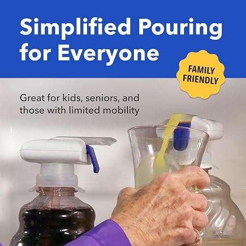 Magic Tap Automatic Drink Dispenser for Fridge, White (3 Pack), No Spill Milk Dispenser for Fridge, Automatic Milk Dispenser Pump for Gallon Jugs, Water & Juice, Fits Most Bottles, Batteries Required thumbnail 7