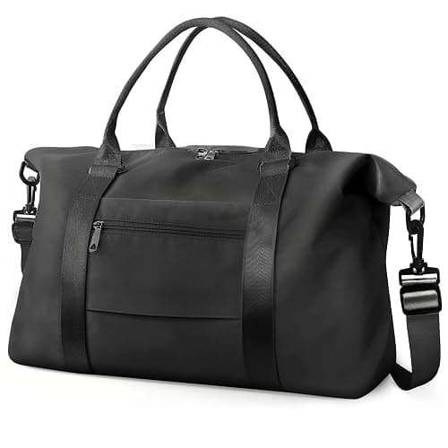 Travel Duffle Bag, Waterproof Weekender Bag Carry On Tote Bags for Women, Travel Essentials Sport Gym Bag for Men, Hospital Bag for Labor and Delivery, Overnight Bag Luggage Bag with Trolley Sleeve - Image 1