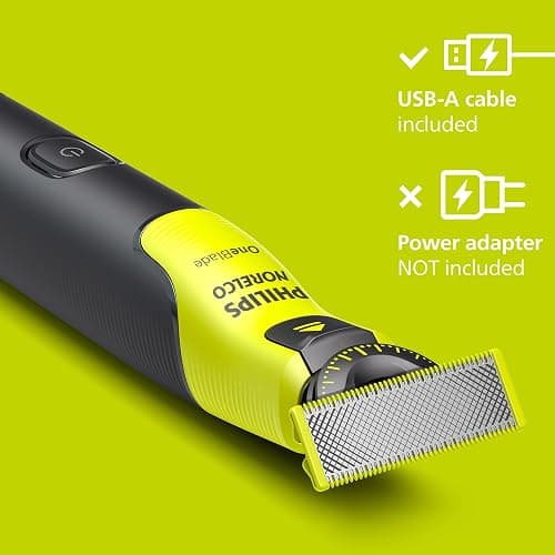 Philips Norelco OneBlade 360 with Connectivity Hybrid Face + Body, Electric Beard Trimmer, Shaver and Body Groomer Kit with 360 Blade Tech, 1x360 Blade, 5-in-1 Comb, Travel Case, Model QP4631/90 thumbnail 8