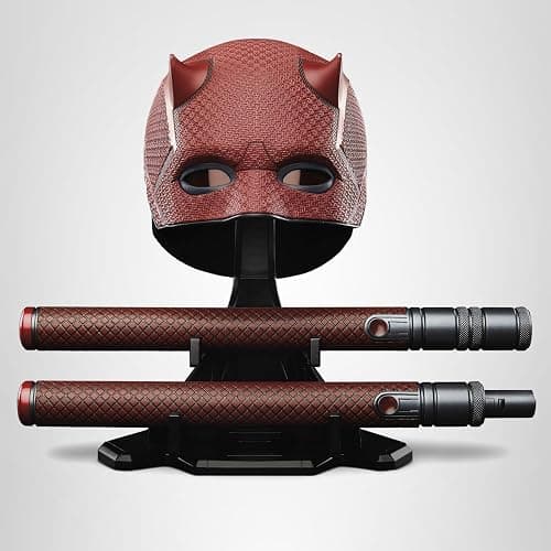 Marvel Legends Series Daredevil: Born Again Premium Roleplay Mask and Billy Club, Red | Marvel Legends Gears Daredevil Born Again Life Size Prop Replica - Daredevil Mask and Billy Club thumbnail 8