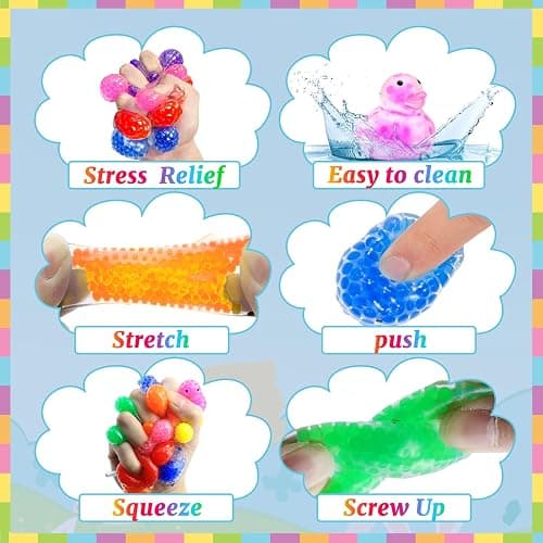 24 Pack Squishies Toys Stress Balls Bulk 12 Styles Animals Stress Relief Sensory Fidget Toys Squeeze Balls for Kids Toddlers Boys Girls Party Favors Classroom Prizes Birthday Gifts Goodie Bag Stuffers thumbnail 4