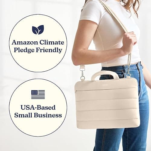 Vandel 13-14 inch Laptop Carrying Case Sleeve with Strap, Shoulder Bag with Handle, 14 in Laptop Computer Bag for Women, MacBook Air 13 Inch Carrying Case, MacBook Pro 14 in HP Messenger Carrier thumbnail 3