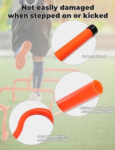 GHB Agility Hurdles 8" Speed Agility Training Hurdles, Detachable Sturdy Hurdles Training Equipment Set with Carry Bag for Kids,Athletes,Soccer,Basketball thumbnail 8